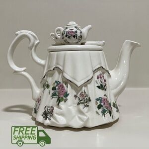 PORTMEIRION BOTANIC GARDEN Novelty Teapot Victorian Tea Table Cardew Design 🫖